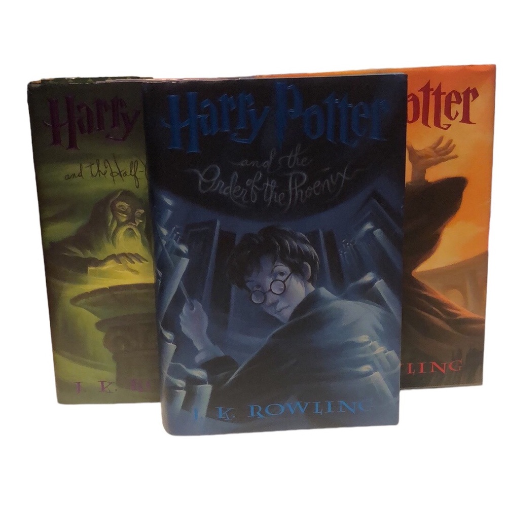 JK Rowling Harry Potter Lot Of 3 Books year 5, year 6 and year 7 Hardcover